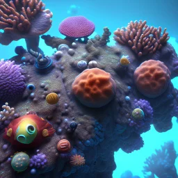 deep sea bottom with corals, unreal engine 5, 8k resolution, photorealistic, ultra detailed