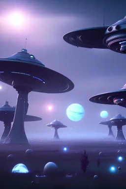 alien invasion clean art NFT, blender 3d