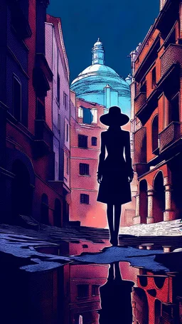 Old city ,minimalism, surreal beautiful fashion girl ,splash art explosion,minimalist surreal surrounding background,surreal lonely depth,deep soul spirit,fantasy surreal geometry,flat,utopia,album art,cover art,album cover,cinematic,8k,epic movie still,sharp focus,by Gustav Klimt,pascal blanche,rutkowski,repin,artstation hyperrealism painting concept art of detailed character,design matte painting,leaf