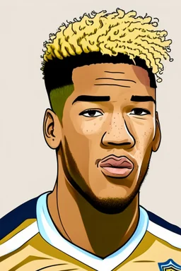 Joelinton Cassio de Lira Brazilian football player ,cartoon 2d