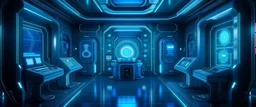 futuristic sci-fi lab. . Realistic photo. HD. Glowing. 3d style