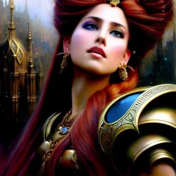 portrait beautiful face Rapunzel, busty,ancient metal armor balanciaga fashion clothe painting by gaston bussiere, greg rutkowski, yoji shinkawa, yoshitaka amano, tsutomu nihei, donato giancola, tim hildebrandt, oil on canvas, cinematic composition, extreme detail,fit full head inside picture,16k