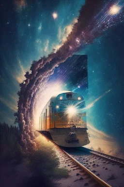 A train going into universe.