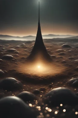 wide alien landscape in the background, flickering lights, 35mm film, hyperrealistic photography, inkblot, dew on neuronal glass lights, award winning art, diffusion, macro_shot, colored and tiny gimicalmas details in the foreground, natural lighting, amazing composition, subsurface scattering, amazing textures, soft light, bokeh, vivid, vibrant , highly textured, poster, fine art --s 200 --ar 9:16 --chaos 15 --v 5.2 --style raw