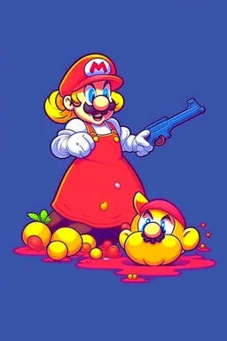 mario shooting and killing peach