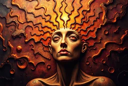 create an intricate background in the style of dali that embodies the using my warm, curious, light inner self