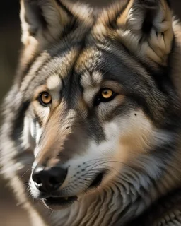 A beautiful wolf head