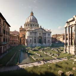 Rome as inspiration by raviolis, photo studio, realistic, renaissance style ,smooth, unreal engine 5, ray tracing, RTX, lumen lighting, ultra detail, volumetric lighting