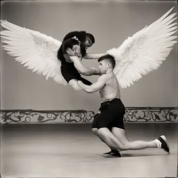 [photo from collection gilman and gonzalez-FALLA] Jacob wrestling with angel