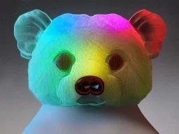 TRANSPARENT RAINBOW CRYSTAL BEAR
