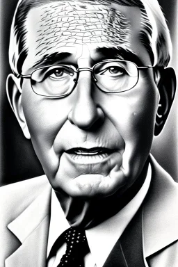 Anthony Fauci photorealistic portrait, black and white
