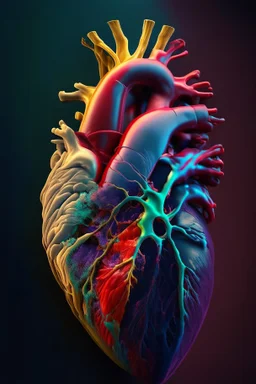 Human heart reaistic paint