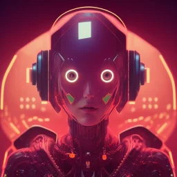 portrait painting of a cyberpunk red robot spider, ultra realistic, intricate details, ultra highly detailed, shiny, smooth, studio quality, octane render, Surrealism, Triadic colour scheme,glow-stick, ambient lighting,nightclub lighting, polaroid, 100mm, --ar 1:1 --v4