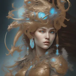 sango fantasy, fantasy magic, intricate, sharp focus, illustration, highly detailed, digital painting, concept art, matte, artgerm and paul lewin and kehinde wiley, masterpiece silver tiger head bronze Asian African nice breast Afo girl turquoise snow waves