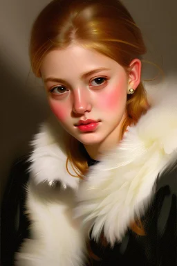 Extremely rich young female portrait
