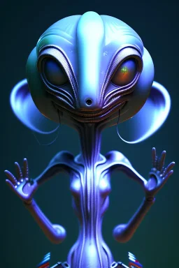 full length aliens clean art NFT, blender 3d