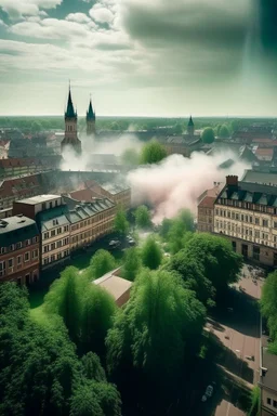 germany after weed legalization, german city, dust from smoking weed