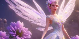 crystal subtle flower in a galactic ambiance beautiful fairy, transparent, delicate colors, in the foreground, full of details, smooth，soft light atmosphere, light effect，vaporwave colorful, concept art, smooth, extremely sharp detail, finely tuned detail, ultra high definition, 8 k, unreal engine 5, ultra sharp focus