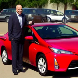 Jim Cramer driving Toyota Prius