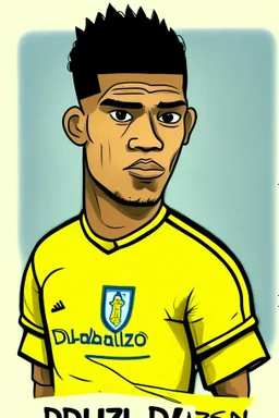 Luis Diaz Colombian soccer player cartoon 2d