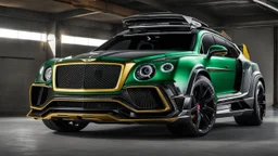 bentley bentayga exp 9 f MANSORY Fused with Lamborghini Veneno, Super Detailed, desktop wallpaper, 4K rear view, center