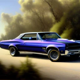 hyperrealism Drawing of '1967 Pontiac GTO' three quarter frontal aerial view, by gaston bussiere, greg rutkowski, yoji shinkawa, yoshitaka amano, tsutomu nihei, donato giancola, tim hildebrandt,oil on canvas, cinematic composition,Sharp detail,extreme detail,fit full head inside picture,16k