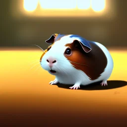 cute brown guinea pig by pixar