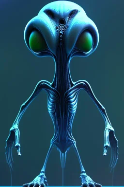 full length aliens clean art NFT, blender 3d