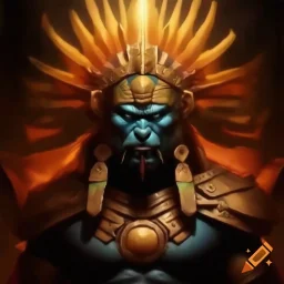 fantasy, realistic, ultra graphics, ue5, portrait, half orc, aztec