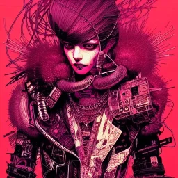 beautiful punk girl, hyper detailed, hyperdetailed, intricately detailed, illustration by <kilian eng> <Yoji Shinkawa>,beautiful punk girl, hyper detailed, intricately detailed, illustration by <kilian eng> <Yoji Shinkawa>, purple tones, darkred tones,