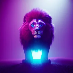 DJ, lion, unreal 5, octane render, cinema4d, redshift render, hyper realistic, cenematic, vibrancy, synthwave, retouch, centered, dynamic lighting, dramatic lighting, 4k, highly detailed, attractive beautiful, realistic, epic composition, holographic,