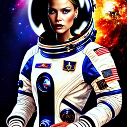 A Hollywood actress in a space suit