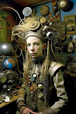 photo by tim walker : loan-blend human-alien biomorphic-animals squid indefinite head extreme wide shot head to toe portrait of weird krofft pufnstuff puppet voodoo cutie doll made of straw human nervous systems, renaissance faire alex grey hyper detailed michael cheval with a playful expression made out of mechanical parts and robot arms; cyborg details, unusual and obscure photograph by františek vobecký of a surreal scene of ghastly men, pop art, clive barker style, 300mm f/.8, raw cinematic