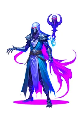 dnd Mindflayer holding an evil spear