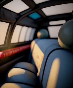 Ultra realistic back seat of limousine image, wide angle view, homeless woman, many color balls, circus clothing, long hair, smoke, feather long coat, soft color, highly detailed, unreal engine 5, ray tracing, RTX, lumen lighting, ultra detail, volumetric lighting, 3d, finely drawn, high definition, high resolution.