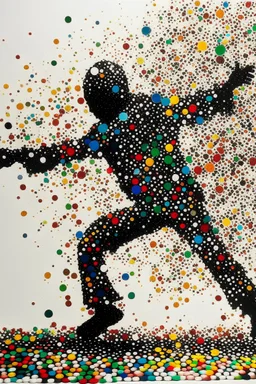 ABSTRACT DOTS DANCING STYLE OF HIROKU OGAI