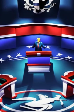 painting of a debate