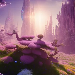 Spaceship landed on futuristic planet, sunny day. clear blue sky, cascade, flowers. Elegant. Extremely detailed. Award winning photography. Fantasy. 8k. Cinematic lighting. Photorealistic. Dynamic lighting. Imperial colors. Crisp quality. Unreal Engine. Colourful cinematic postprocessing. Pixar. VRay.