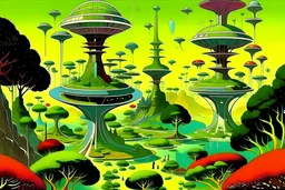 electron gardens of garroughe issue. forgotten scifi illustrated periodical known for depictions of exotic hi tech unique utopic "gardens of eden" all over the universe.
