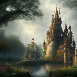 Mysterious castle, --s 8000000, cinematic lighting, intricate details, ultra realistic style, 8k resolution