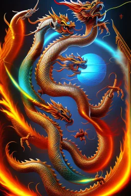 Chinese dragons at the end of the universe