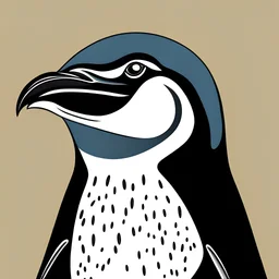 side 2d penguin with an open beak