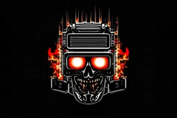 4K. FULL DETAILS. LOGO EMISSION DE RADIO HARDROCK FIRESTARTER TERMINATOR.