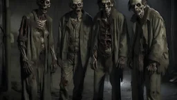 4 zombies in adark area