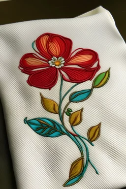 帮我画一个用丝线刺绣出来的鸢尾花，可以用来做女装包包的logo，只保留一朵花