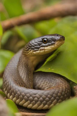 just the body of a water snake coiled