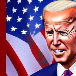 detailed realistic portrait of Joe Biden making a Donald Trump face