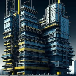 cyberpunk retro futuristic construction for comics