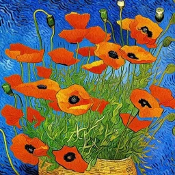 poppies BY van gogh