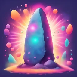 Fairy Menhir in cute color explosion art style